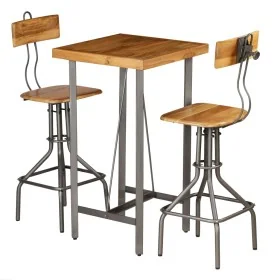 Juego de mesa alta y taburetes 3 piezas teca maciza reciclada de , muebles para cocinas y comedores - Ref: Foro24-245808, Pre...