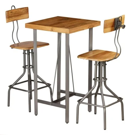 Juego de mesa alta y taburetes 3 piezas teca maciza reciclada de , muebles para cocinas y comedores - Ref: Foro24-245808, Pre...