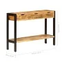 Aparador con 3 cajones madera maciza de mango 110x35x75 cm de , Aparadores - Ref: Foro24-247406, Precio: 187,19 €, Descuento: %