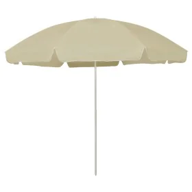 Sombrilla de playa amarillo arena 300 cm de , Sombrillas - Ref: Foro24-314707, Precio: 36,09 €, Descuento: %