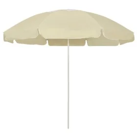 Sombrilla de playa amarillo arena 240 cm de , Sombrillas - Ref: Foro24-314711, Precio: 32,60 €, Descuento: %