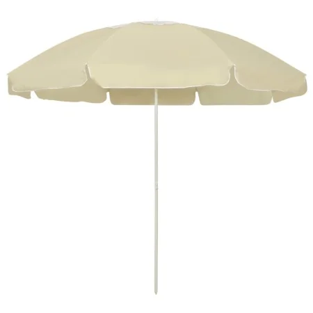 Sombrilla de playa amarillo arena 240 cm de , Sombrillas - Ref: Foro24-314711, Precio: 32,60 €, Descuento: %