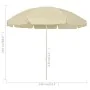 Sombrilla de playa amarillo arena 240 cm de , Sombrillas - Ref: Foro24-314711, Precio: 32,60 €, Descuento: %