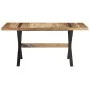 Mesa de comedor de madera de mango rugosa 160x80x76 cm de , Mesas de cocina y de comedor - Ref: Foro24-321608, Precio: 245,62...