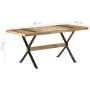 Mesa de comedor de madera de mango rugosa 160x80x76 cm de , Mesas de cocina y de comedor - Ref: Foro24-321608, Precio: 245,62...