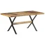 Mesa de comedor de madera de mango rugosa 160x80x76 cm de , Mesas de cocina y de comedor - Ref: Foro24-321608, Precio: 245,62...