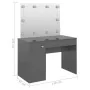 Makeup vanity LED lights MDF gray gloss 110x55x145 cm by , Bedroom Dressers - Ref: Foro24-331551, Price: 298,45 €, Discount: %
