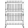 Zapatero con ruedas plateado 89x27x120 cm de , Zapateros y organizadores de calzado - Ref: Foro24-344370, Precio: 99,28 €, De...