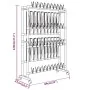 Zapatero con ruedas plateado 89x27x120 cm de , Zapateros y organizadores de calzado - Ref: Foro24-344370, Precio: 99,28 €, De...