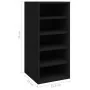 Mueble zapatero de madera contrachapada negro 31,5x35x70 cm de , Zapateros y organizadores de calzado - Ref: Foro24-808983, P...