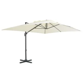 Sombrilla jardín voladiza con palo de aluminio arena 400x300 cm de , Sombrillas - Ref: Foro24-44633, Precio: 341,50 €, Descue...