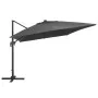 Sombrilla voladiza luces LED poste aluminio antracita 4x3 m de , Sombrillas - Ref: Foro24-47006, Precio: 394,69 €, Descuento: %