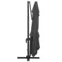 Sombrilla voladiza luces LED poste aluminio antracita 4x3 m de , Sombrillas - Ref: Foro24-47006, Precio: 394,69 €, Descuento: %