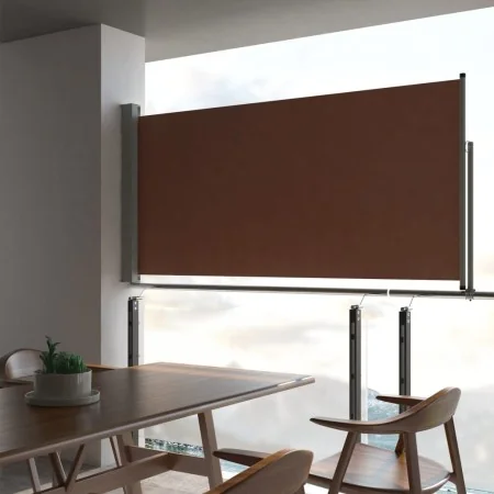Toldo lateral retráctil de jardín marrón 120x300 cm de , Sombrillas - Ref: Foro24-48343, Precio: 75,85 €, Descuento: %