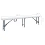 Bancos de jardín plegables 2 unidades 180 cm HDE blanco de , Bancos de jardín - Ref: Foro24-48830, Precio: 119,39 €, Descuent...