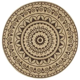 Alfombra de yute tejida a mano estampado marrón oscuro 90 cm de , Alfombras - Ref: Foro24-133704, Precio: 31,05 €, Descuento: %