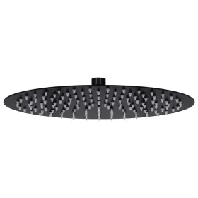 Cabezal de ducha efecto lluvia acero inox redondo negro 30 cm de , Cabezales de ducha - Ref: Foro24-147692, Precio: 29,79 €, ...