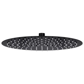 Rain shower head rain effect stainless steel round black 30 cm by , shower heads - Ref: Foro24-147692, Price: 29,79 €, Discou...