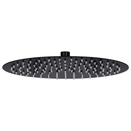 Rain shower head rain effect stainless steel round black 30 cm by , shower heads - Ref: Foro24-147692, Price: 29,79 €, Discou...