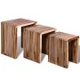 Set of stackable tables 3 units recycled teak by , Side tables - Ref: Foro24-241716, Price: 140,52 €, Discount: %