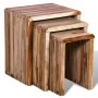 Set of stackable tables 3 units recycled teak by , Side tables - Ref: Foro24-241716, Price: 140,52 €, Discount: %