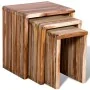 Juego de mesas apilables 3 unidades teca reciclada de , Mesas auxiliares - Ref: Foro24-241716, Precio: 140,52 €, Descuento: %