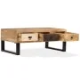Mesa de centro con 3 cajones madera maciza de mango 90x50x35 cm de , Mesas de centro - Ref: Foro24-244942, Precio: 219,19 €, ...