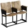 Banco de 2 plazas de madera maciza de mango y acero de , Sillones - Ref: Foro24-244954, Precio: 127,04 €, Descuento: %
