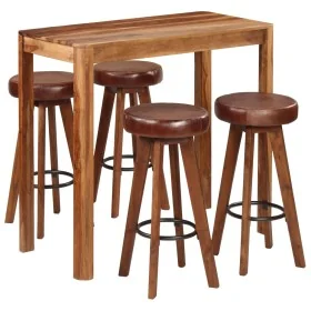 Conjunto de bar 5 pzas madera maciza 115x56x107 cm de , muebles para cocinas y comedores - Ref: Foro24-246262, Precio: 611,46...