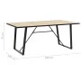 MDF dining table in oak color 200x100x75 cm by , Kitchen and dining tables - Ref: Foro24-281564, Price: 256,81 €, Discount: %
