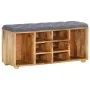 Banco de recibidor madera maciza de mango 100x35x47 cm de , Bancos para recibidores y almacenamiento - Ref: Foro24-285891, Pr...
