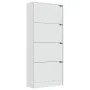 Mueble zapatero con 4 puertas contrachapada blanco 59x24x136 cm de , Zapateros y organizadores de calzado - Ref: Foro24-33813...