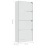Mueble zapatero con 4 puertas contrachapada blanco 59x24x136 cm de , Zapateros y organizadores de calzado - Ref: Foro24-33813...