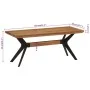 Banco de comedor madera maciza acacia y acero 110x40x46 cm de , Bancos de comedor y cocina - Ref: Foro24-352057, Precio: 135,...