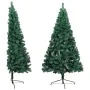 Medio árbol de Navidad con luces y bolas verde 120 cm de , Arboles de navidad - Ref: Foro24-3077477, Precio: 48,90 €, Descuen...