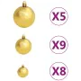 Medio árbol de Navidad con luces y bolas verde 120 cm de , Arboles de navidad - Ref: Foro24-3077477, Precio: 48,90 €, Descuen...