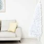 Medio árbol de Navidad con luces y bolas blanco 150 cm de , Arboles de navidad - Ref: Foro24-3077655, Precio: 51,18 €, Descue...