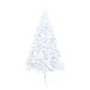 Medio árbol de Navidad con luces y bolas blanco 150 cm de , Arboles de navidad - Ref: Foro24-3077655, Precio: 51,18 €, Descue...