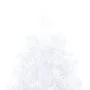 Medio árbol de Navidad con luces y bolas blanco 150 cm de , Arboles de navidad - Ref: Foro24-3077655, Precio: 51,18 €, Descue...