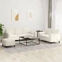 Set of sofas with cushions 3 pieces cream velvet by , Sofas - Ref: Foro24-3202052, Price: 623,38 €, Discount: %