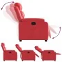 Sillón reclinable de cuero sintético rojo de , Sillones - Ref: Foro24-373491, Precio: 198,48 €, Descuento: %