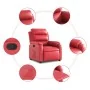 Sillón reclinable de cuero sintético rojo de , Sillones - Ref: Foro24-373491, Precio: 198,48 €, Descuento: %