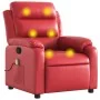 Sillón de masaje reclinable cuero sintético rojo de , Sillones - Ref: Foro24-373498, Precio: 241,61 €, Descuento: %