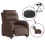 Sillón de masaje reclinable eléctrico cuero sintético marrón de , Sillones - Ref: Foro24-3205037, Precio: 273,98 €, Descuento: %