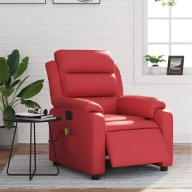 Sillón de masaje reclinable eléctrico de cuero artificial rojo de , Sillones - Ref: Foro24-3205040, Precio: 288,33 €, Descuen...