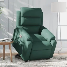 Sillón reclinable elevable terciopelo verde oscuro de , Sillones - Ref: Foro24-3205094, Precio: 296,60 €, Descuento: %