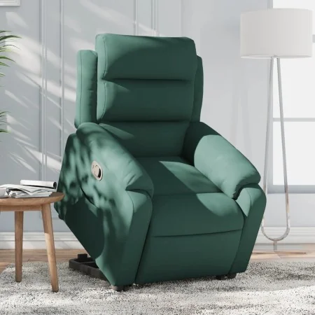 Sillón reclinable elevable terciopelo verde oscuro de , Sillones - Ref: Foro24-3205094, Precio: 296,60 €, Descuento: %