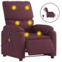 Sillón reclinable de masaje eléctrico tela morado de , Sillones - Ref: Foro24-3204819, Precio: 245,18 €, Descuento: %