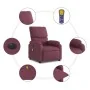 Sillón reclinable de masaje eléctrico tela morado de , Sillones - Ref: Foro24-3204819, Precio: 245,18 €, Descuento: %