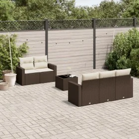 Set sofás de jardín 6 piezas y cojines ratán sintético marrón von , Gartensets - Ref: Foro24-3218693, Preis: 415,79 €, Rabatt: %